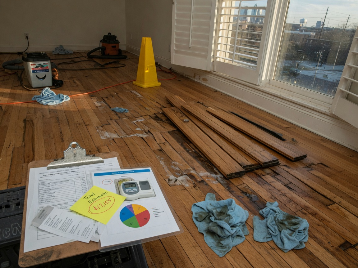 Typical Expenses for Restoring Water-Damaged Hardwood Floors in Dallas